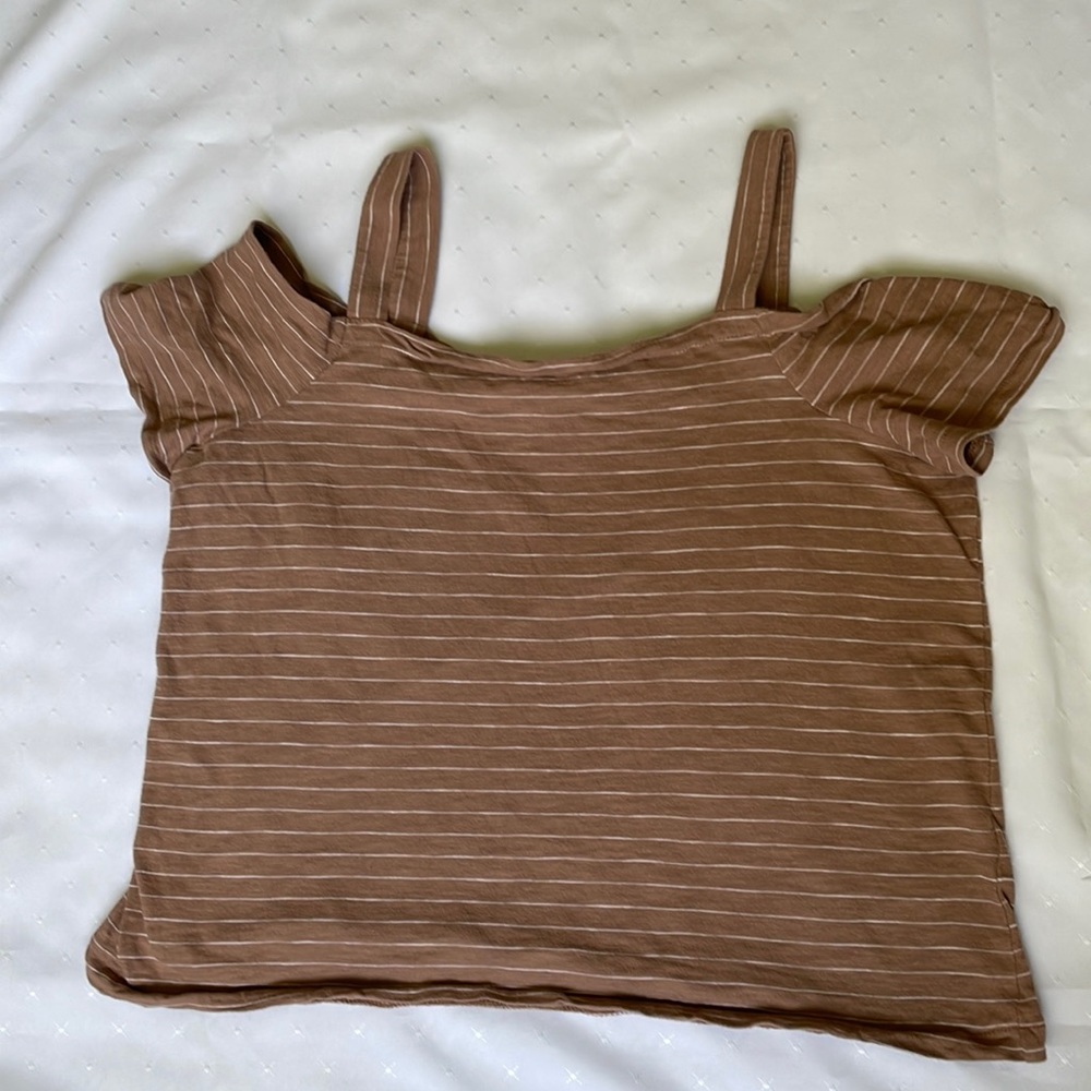 Madewell Striped Cold Shoulder Tee